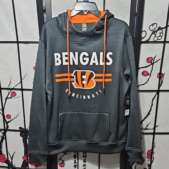 Cincinnati Bengals Pullover Gray and Orange Men's‎ Hoodie Medium NWT - Picture 1 of 7